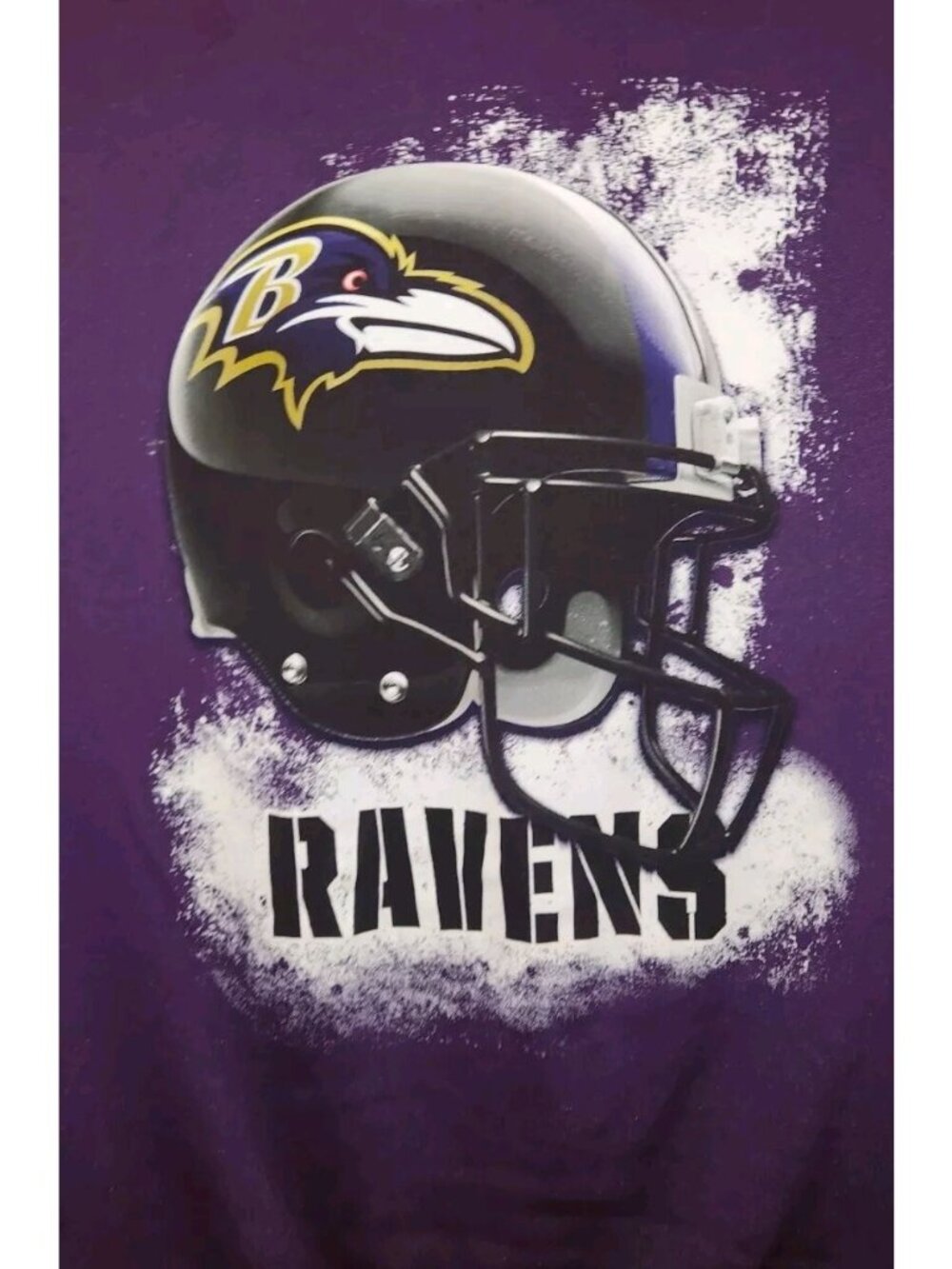 Baltimore Ravens Shirt Boys Large 14/16 Purple Long Sleeve